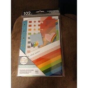 The Happy Planner Classic Size Accessory Pack 102pc 7x9.25" Rainbow Everyday